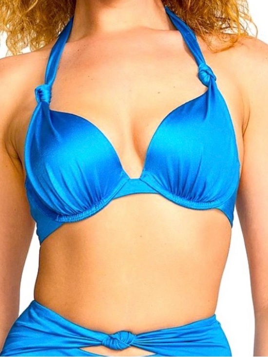Victoria's Secret Other - Victoria's Secret Bright‎ Blue Push-Up Halter Bikini Top